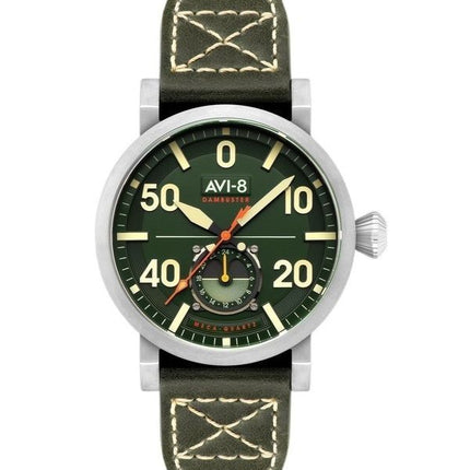 AVI-8 Dambuster Chadwick Meca-Quartz Forest Green Læderrem Grøn Urskive AV-4113-02 Herreur