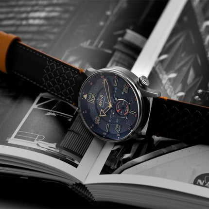 AVI-8 Hawker Typhoon Baldwin Automatisk læderrem Cool Black Dial AV-4119-01 herreur