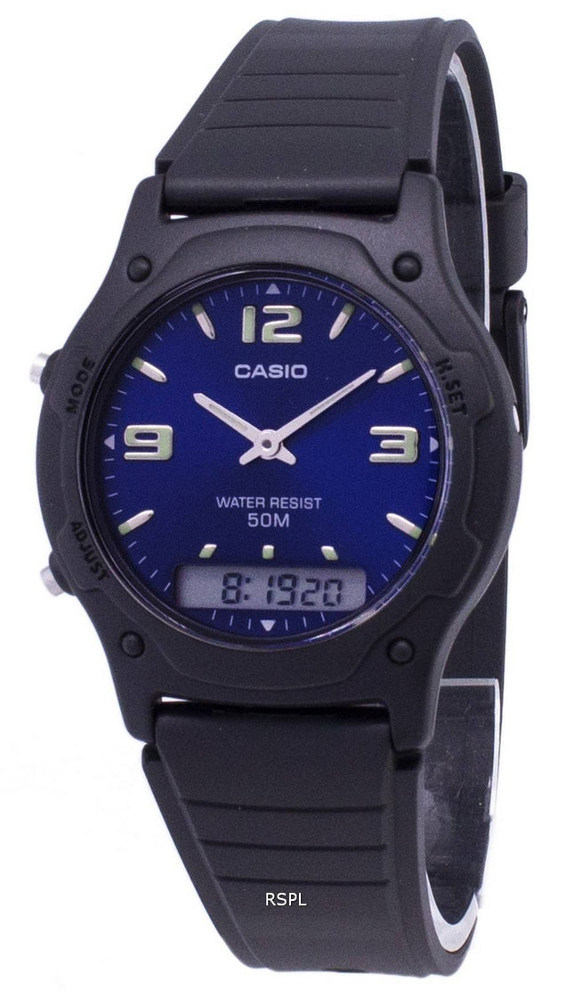 Casio Analog Digital kvarts dobbelt tid AW-49HE-2AVDF AW-49HE-2AV Herreur