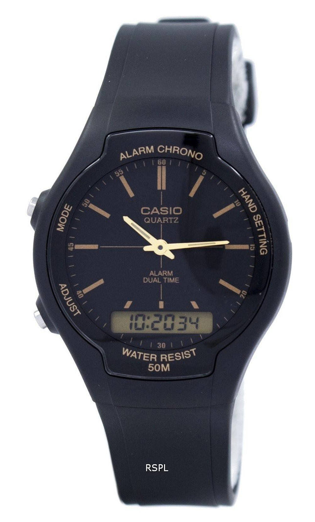 Casio Alarm Chrono Dual tid kvarts AW-90H-9EVDF AW90H-9EVDF Herreur