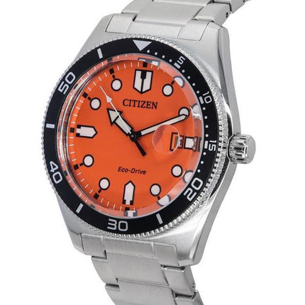 Citizen Eco-Drive rustfrit stål orange skive AW1760-81X 100M herreur