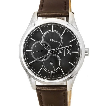 Armani Exchange Multifunktion Læderrem Black Dial Quartz AX1868 Herreur