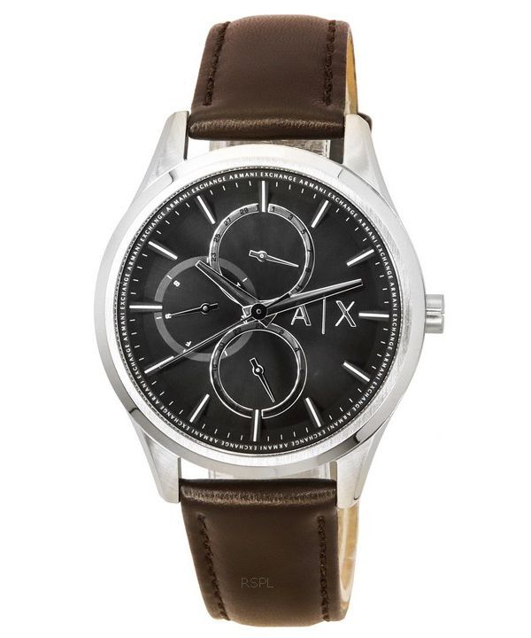 Armani Exchange Multifunktion Læderrem Black Dial Quartz AX1868 Herreur