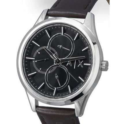 Armani Exchange Multifunktion Læderrem Black Dial Quartz AX1868 Herreur