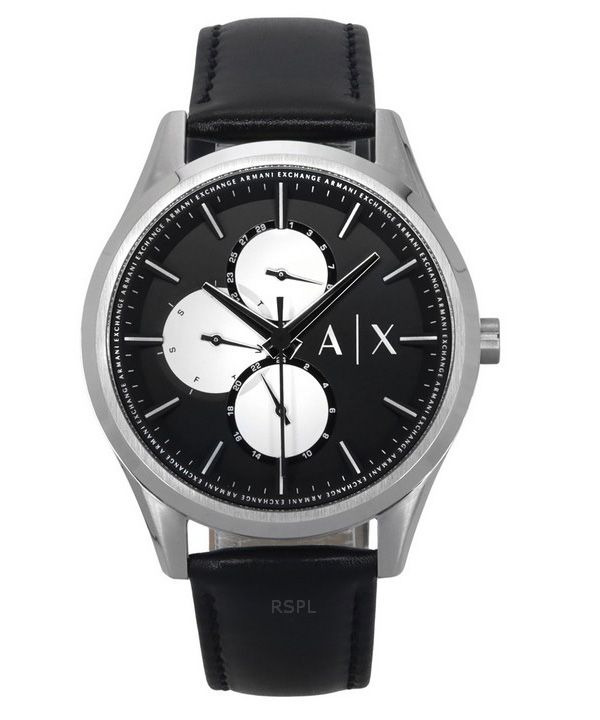 Armani Exchange Multifunktion Læderrem Black Dial Quartz AX1872 Herreur