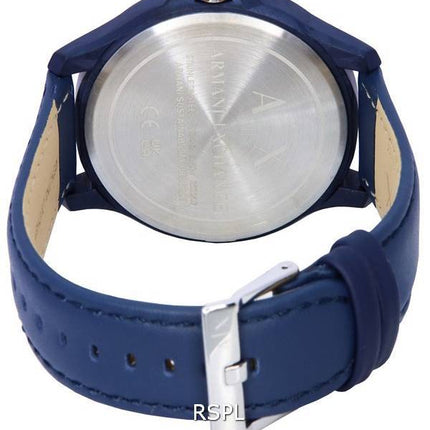 Armani Exchange Hampton læderrem Blue Dial Quartz AX2442 Herreur