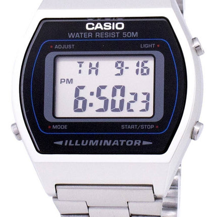 Casio Digital kvarts rustfrit stål Illuminator B640WD-1AVDF B640WD-1AV Herreur