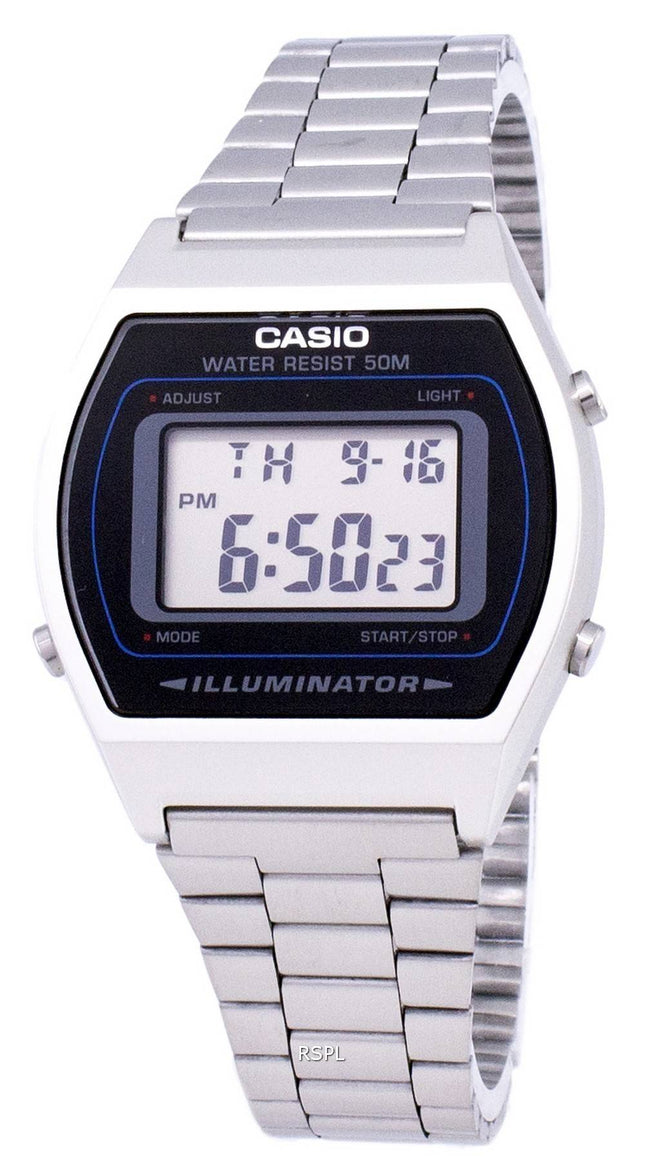 Casio Digital kvarts rustfrit stål Illuminator B640WD-1AVDF B640WD-1AV Herreur