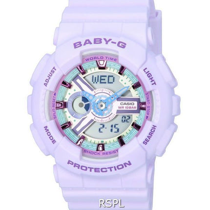 Casio Baby-G analog digital pastel møder metallisk kvarts BA-110XPM-6A BA110XPM-6 100M dameur