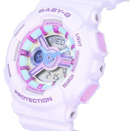 Casio Baby-G analog digital pastel møder metallisk kvarts BA-110XPM-6A BA110XPM-6 100M dameur