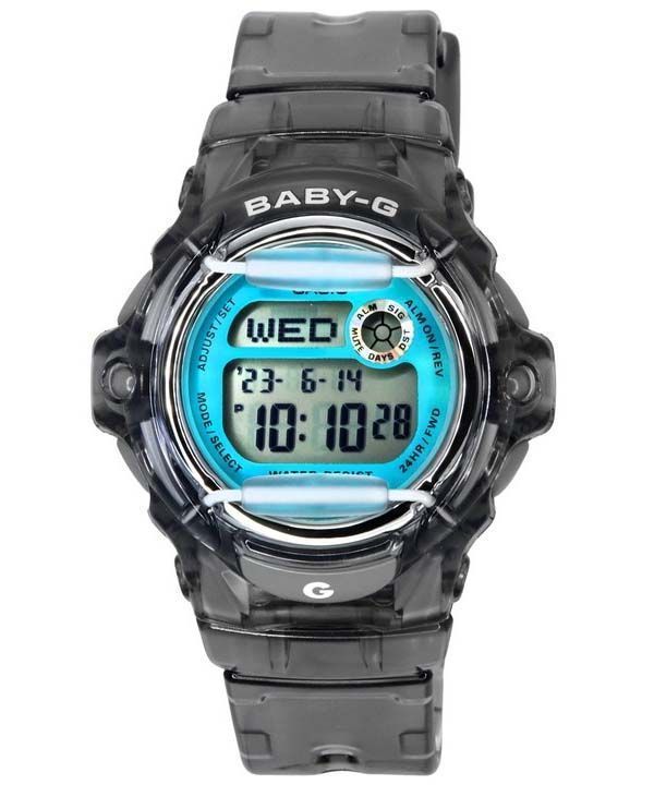 Casio Baby-G digital grå harpiksrem Quartz BG-169U-8B 200M dameur