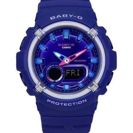 Casio Baby-G Analog Digital Resin Rem Blue Dial Quartz BGA-280DN-2A 100M dameur