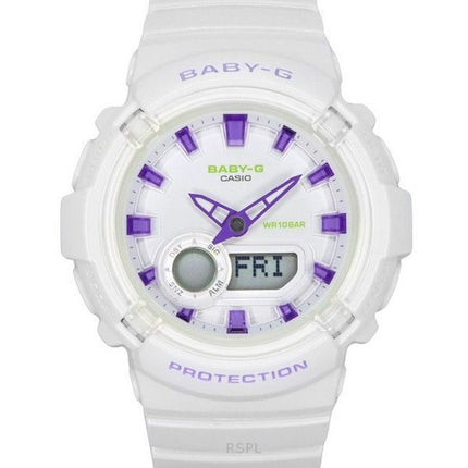 Casio Baby-G Analog Digital Resin Rem Hvid Urskive Quartz BGA-280DN-7A 100M dameur