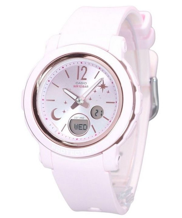 Casio Baby-G Moon And Star Series Analog Digital Resin Rem Pink Dial Quartz BGA-290DS-4A 100M dameur