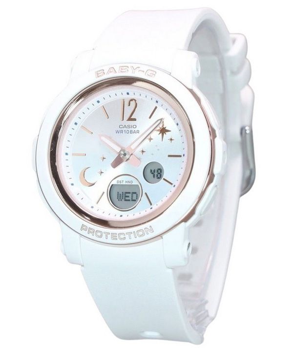 Casio Baby-G Moon And Star Series Analog Digital White Dial Quartz BGA-290DS-7A 100M dameur