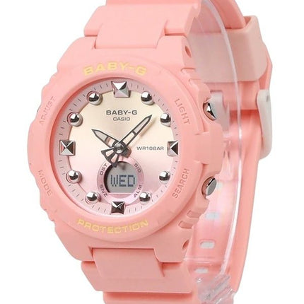 Casio Baby-G Analog Digital Resin-rem Pink Urskive Quartz BGA-320-4A1 100M dameur