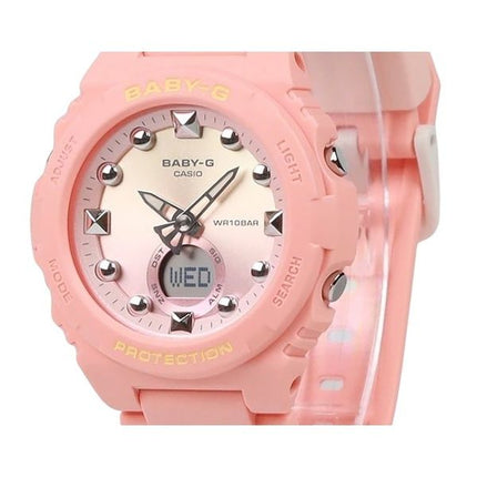 Casio Baby-G Analog Digital Resin-rem Pink Urskive Quartz BGA-320-4A1 100M dameur