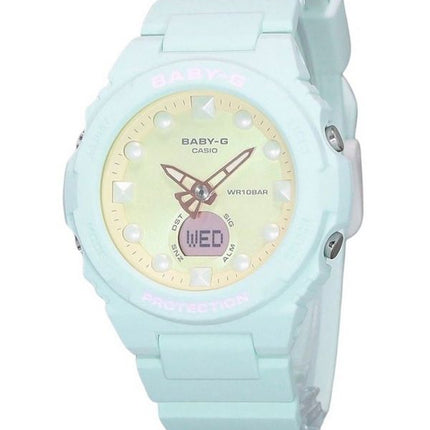 Casio Baby-G futuristisk holografisk analog digital gul skive Quartz BGA-320FH-3A 100M dameur