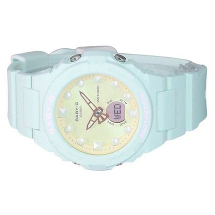 Casio Baby-G futuristisk holografisk analog digital gul skive Quartz BGA-320FH-3A 100M dameur