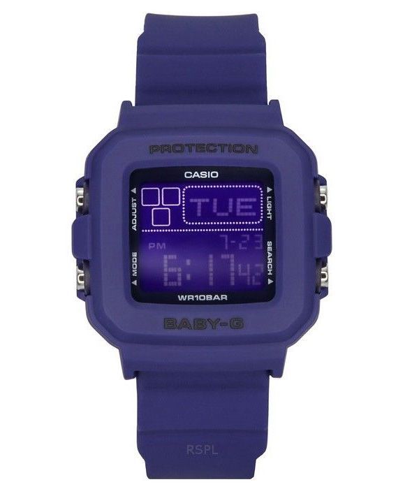 Casio Baby-G Plus Digital 30-års jubilæumsblå harpiksrem Quartz BGD-10K-2 100M dameur med speciel holder