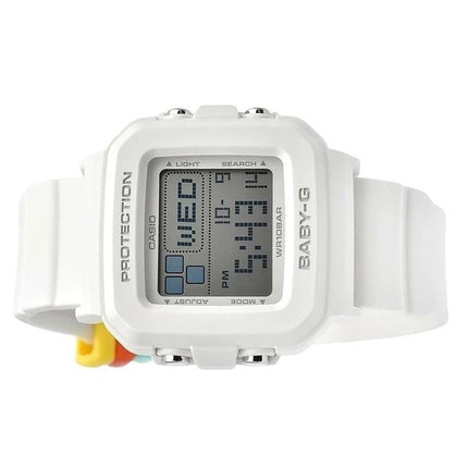 Casio Baby-G Plus digital hvid harpiksrem Quartz BGD-10L-7 100M dameur med ekstra båndløkker