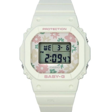 Casio Baby-G Retro Flower Field Digital hvid harpiksrem Quartz BGD-565RP-7 100M dameur