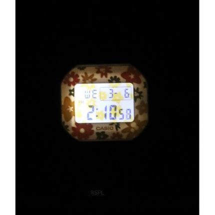 Casio Baby-G Retro Flower Field Digital hvid harpiksrem Quartz BGD-565RP-7 100M dameur