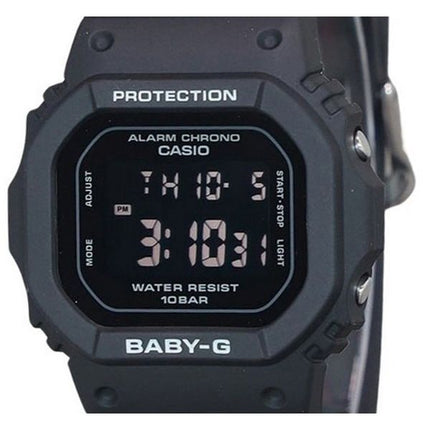 Casio Baby-G digital sort harpiksrem Quartz BGD-565U-1 100M dameur