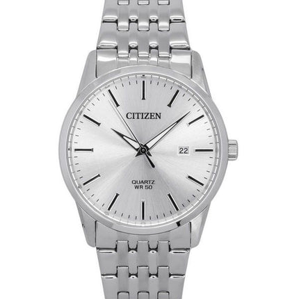 Citizen rustfrit stål armbånd Silver Dial Quartz BI5000-87A herreur