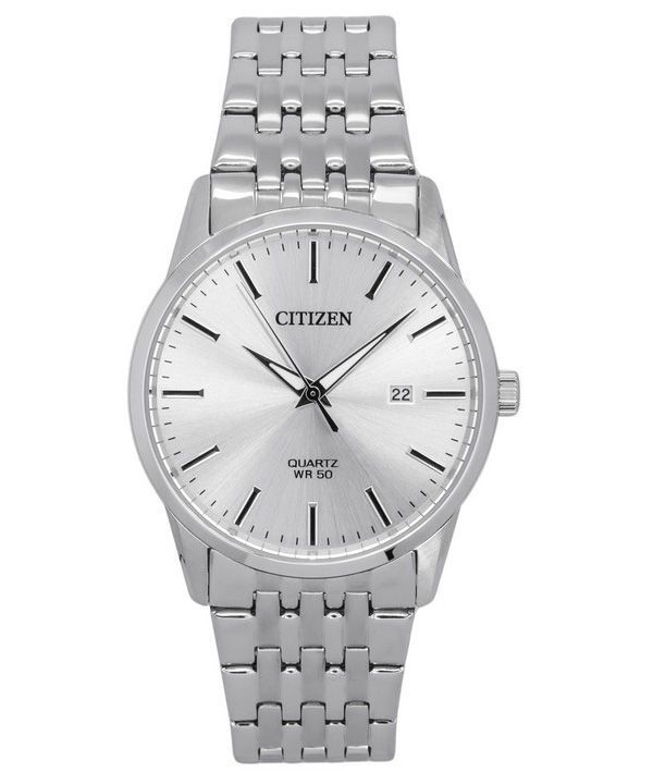 Citizen rustfrit stål armbånd Silver Dial Quartz BI5000-87A herreur