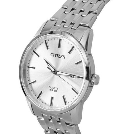 Citizen rustfrit stål armbånd Silver Dial Quartz BI5000-87A herreur