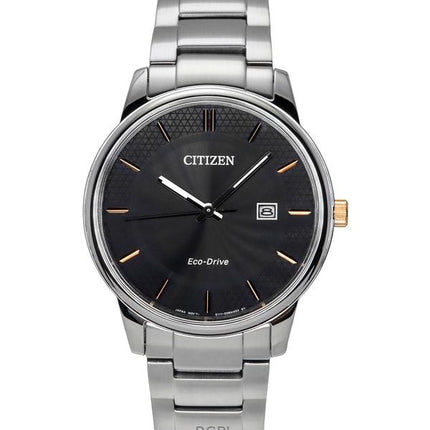 Citizen Eco-Drive rustfrit stål sort skive BM6977-70E herreur