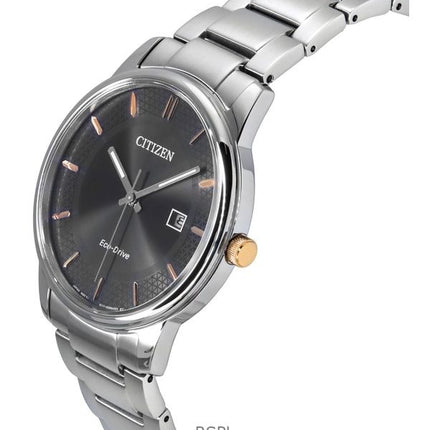 Citizen Eco-Drive rustfrit stål sort skive BM6977-70E herreur