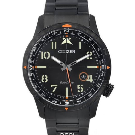 Citizen Eco-Drive rustfrit stål sort skive BM7555-83E 100M herreur