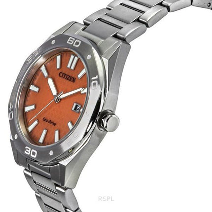 Citizen Eco-Drive rustfrit stål orange skive BM7630-80Z 100M herreur