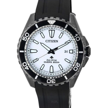 Citizen Promaster Marine gummirem Hvid skive Eco-Drive Diver's BN0197-08A 200M herreur