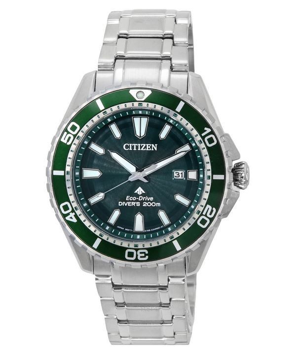 Citizen Promaster Marine Green Dial Eco-Drive Diver's BN0199-53X 200M herreur