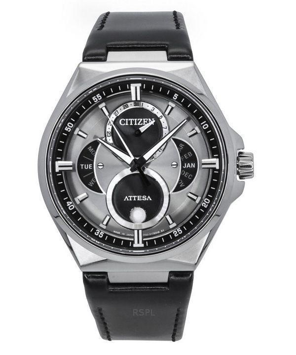 Citizen Attesa Moon Phase Super Titanium Grey Dial Eco-Drive BU0060-09H 100M herreur