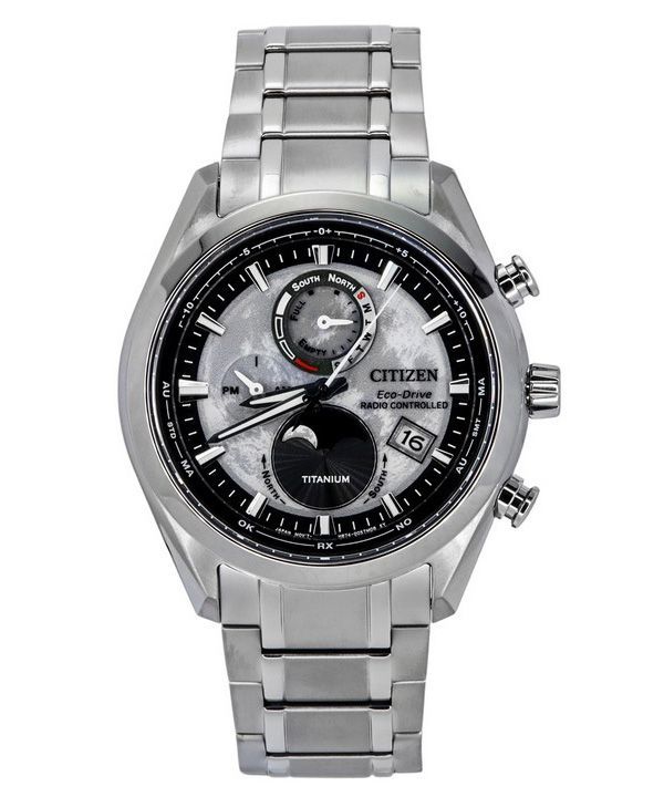 Citizen Eco-Drive Tsuki-yomi Super Titanium radiostyret grå skive BY1010-81H 100M herreur