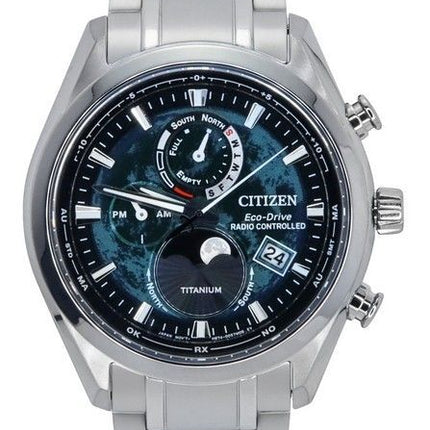 Citizen Radiostyret månefase Super Titanium Green Dial Eco-Drive BY1010-81X 100M herreur