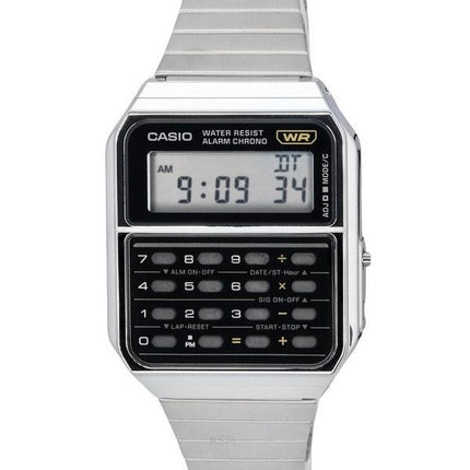 Casio Vintage Digital Lommeregner Rustfrit Stål Kvarts CA-500WE-1A Herreur