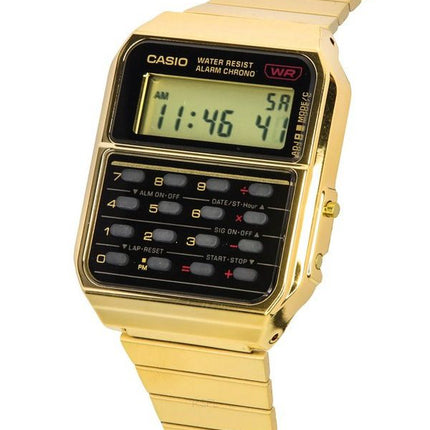 Casio Vintage Digital Lommeregner Guldfarvet rustfrit stål Quartz CA-500WEG-1A herreur