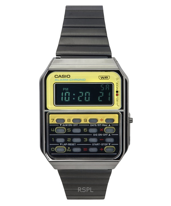 Casio Vintage Heritage Colors Digital rustfrit stål Quartz CA-500WEGG-9B Unisex lommeregnerur