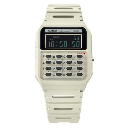 Casio POP Vintage Lommeregner digital grå biobaseret harpiksrem Quartz CA-53WB-8B unisex ur