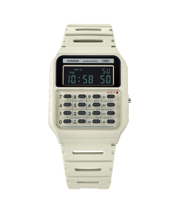 Casio POP Vintage Lommeregner digital grå biobaseret harpiksrem Quartz CA-53WB-8B unisex ur