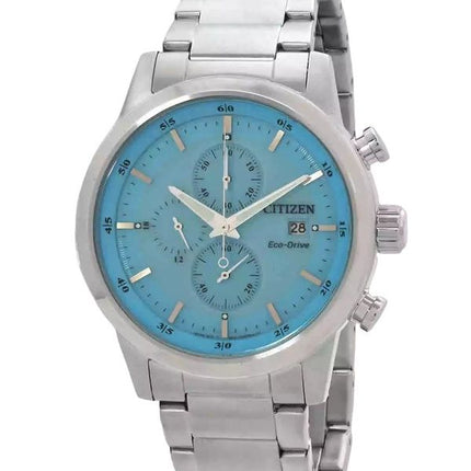 Citizen Chronograph rustfrit stål blå skive Eco-Drive CA0748-80L 100M herreur