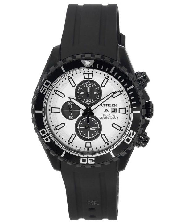 Citizen Promaster Marine Eco-Drive Chronograph White Dial Diver's CA0825-05A 200M herreur