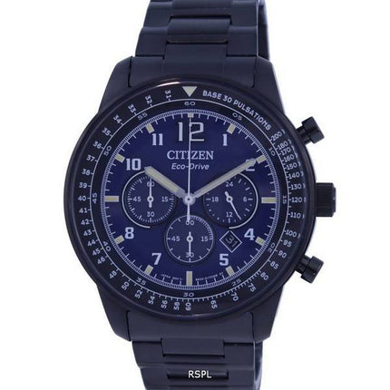 Citizen Chronograph Blue Dial rustfrit stål Eco-Drive CA4505-80M 100M herreur