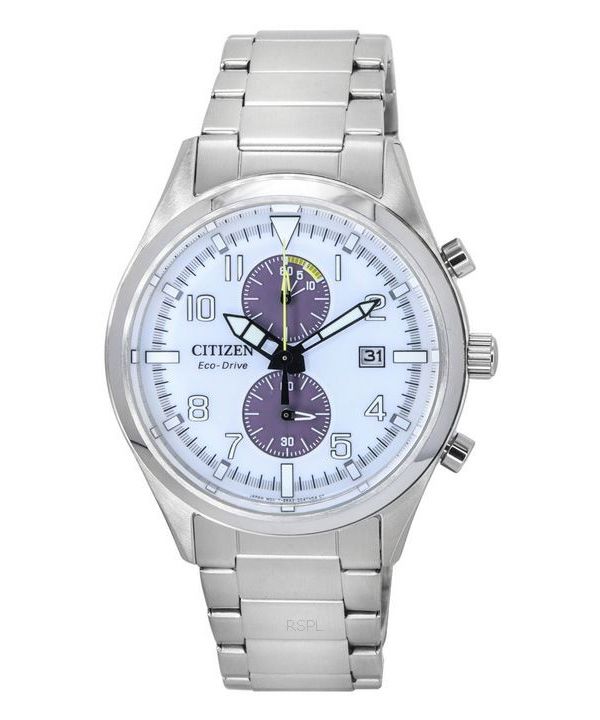 Citizen Classic Eco-Drive Chronograph rustfrit stål hvid skive CA7028-81A 100M herreur