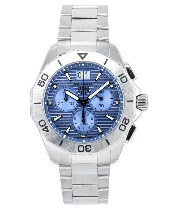 Tag Heuer Aquaracer Professional 200 Dato Chronograph Sunray Blue Dial Quartz Diver&#39,s CBP1112.BA0627 200M herreur